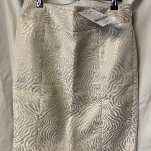 LOFT Ivory Zebra Skirt